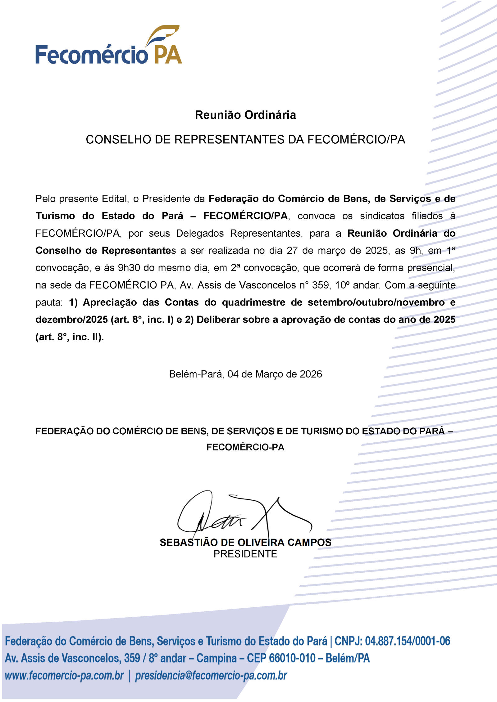 Fecom&eacute;rcio PA Edital Prest Contas MAR&Ccedil;O 2026